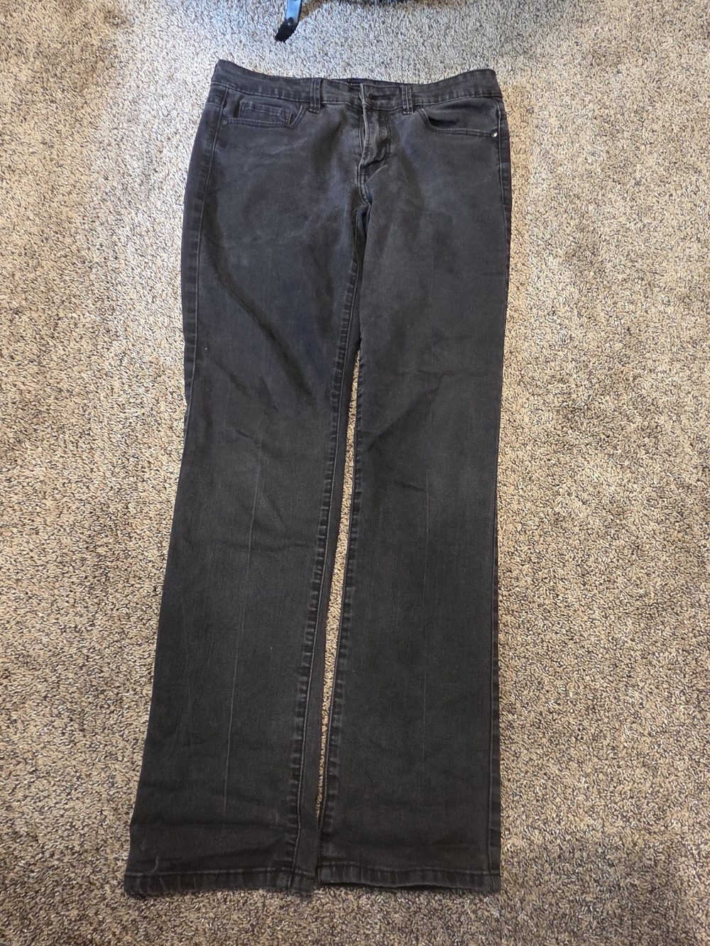 Calvin Klein Sz 8 Black Mid-Rise Skinny Jeans Womens